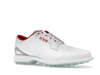 Jordan ADG 5 White Metallic Silver Blue Tint Fire Red (Wide)