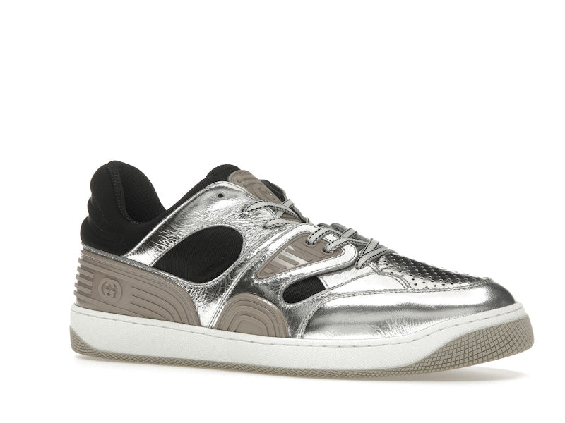 Gucci Basket Low Silver Black
