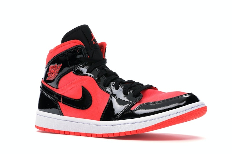 Jordan 1 Mid Hot Punch Black (Women's)