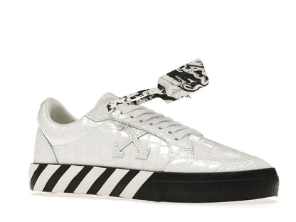 OFF-WHITE Vulc Low Croco Leather White Black