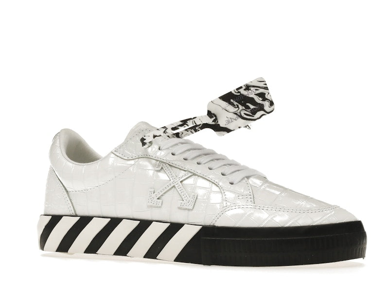 OFF-WHITE Vulc Low Croco Leather White Black
