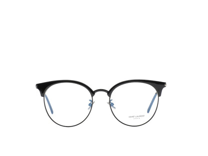 Saint Laurent Round-Frame Acetate Optical Frames Black Black Transparent (SL233F-30002729-001)