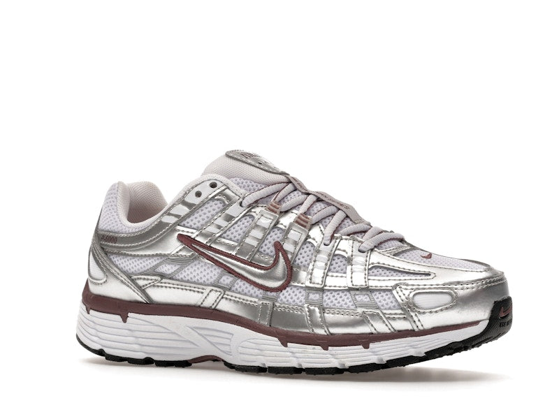 Nike P-6000 White Metallic Silver Tattoo (Women's)