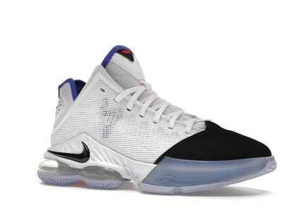 Nike LeBron 19 Low White Medium Blue Siren Red Black