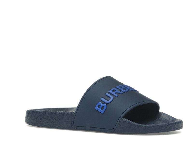 Burberry Embossed Logo Slide Blue