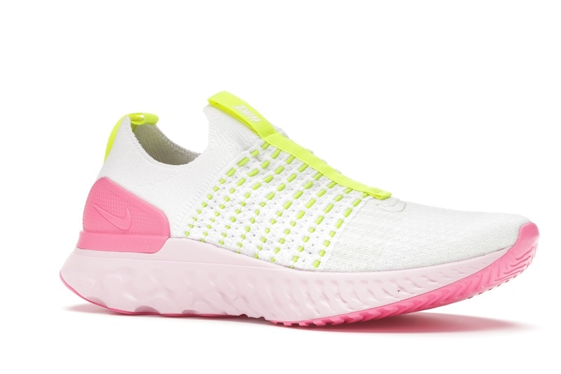 Nike React Phantom Run Flyknit 2 White Volt Pink Glow (Women's)