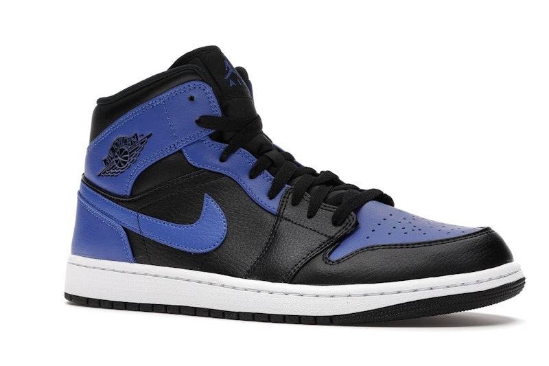 Jordan 1 Mid Hyper Royal Tumbled Leather