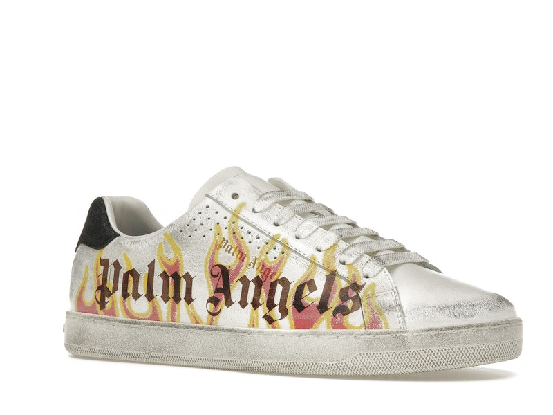 Palm Angels Palm One Low-Top Flame Print White Multi