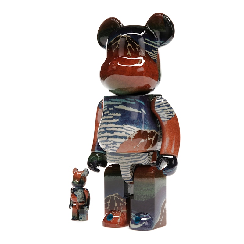 Bearbrick Katsushika Hokusai (Thirty-six Views of Tomitake, Fine Wind, Clear Morning) 100% & 400% Set