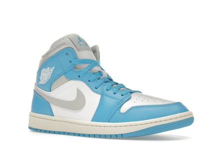 Jordan 1 Mid Dark Powder Blue White Sail Neutral Grey (Women's)