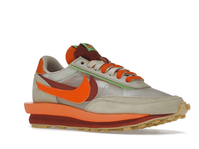 Nike LD Waffle sacai CLOT Kiss of Death Net Orange Blaze