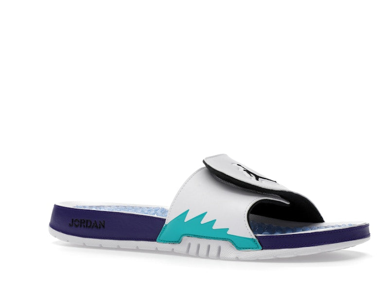 Jordan Hydro 5 Retro Slide White New Emerald Grape Ice Black