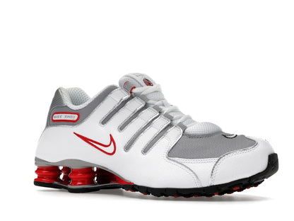 Nike Shox NZ White Red Metallic Silver