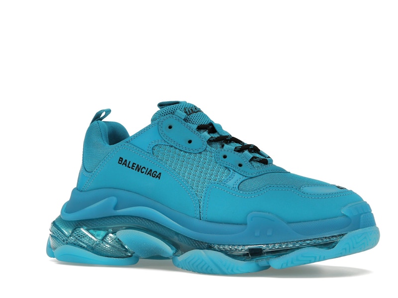 Balenciaga Triple S Clear Sole Teal Blue