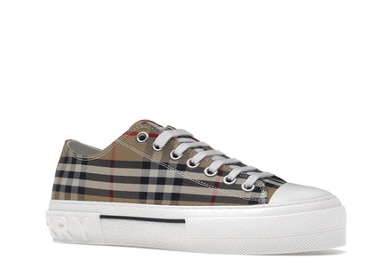 Burberry Vintage Check Cotton Sneakers Archive Beige White