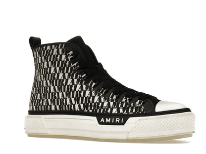 AMIRI Court Hi All Over Logo Black White