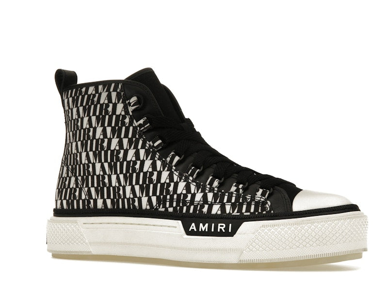 AMIRI Court Hi All Over Logo Black White