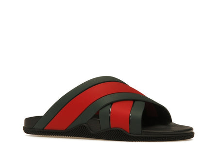 Gucci Web Slide Black Rubber (Women's)