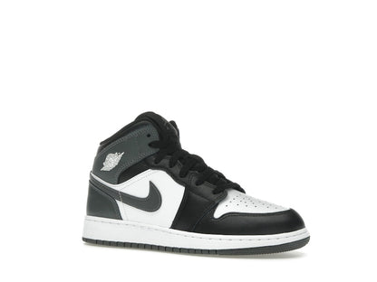 Jordan 1 Mid Black White Iron Grey (GS)