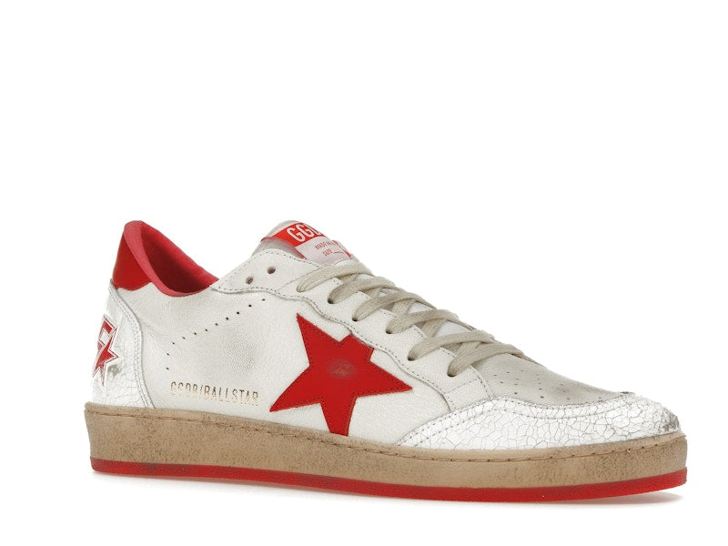Golden Goose Ball-Star Low White Red