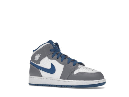 Jordan 1 Mid True Blue Cement (GS)