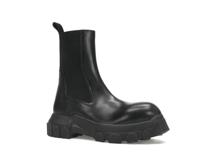 Rick Owens Lido Beatle Bozo Tractor Boots Black