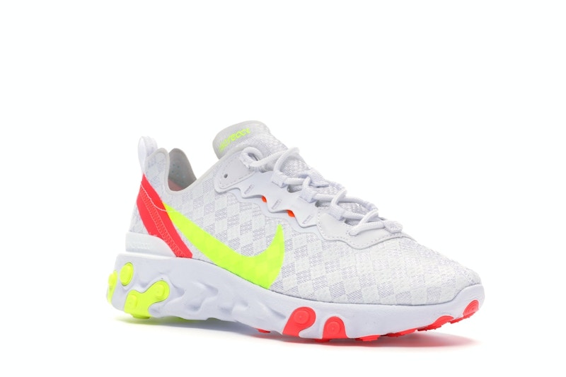 Nike React Element 55 White Crimson Volt