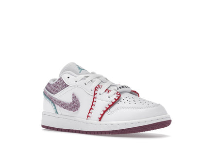 Jordan 1 Low White Light Bordeaux (GS)