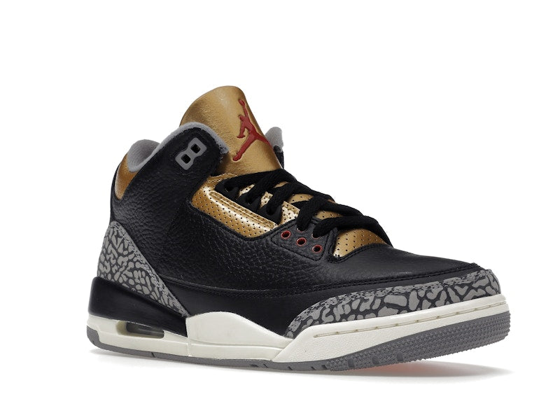 Jordan 3 Retro Black Cement Gold (Women's)