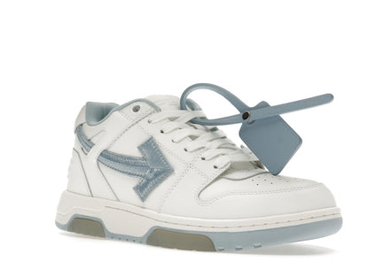 OFF-WHITE Out Of Office OOO Low Tops Embroidered Arrow White Light Blue