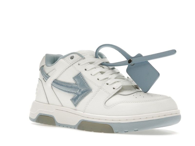 OFF-WHITE Out Of Office OOO Low Tops Embroidered Arrow White Light Blue