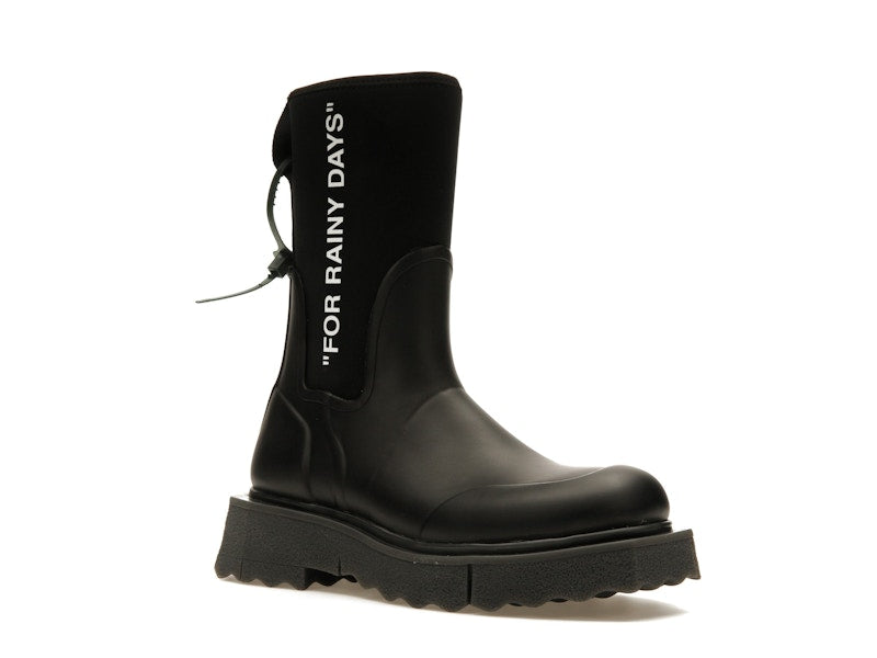 OFF-WHITE For Rainy Days Rain Boot Black (Women's)
