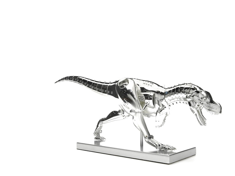 Hajime Sorayama T-Rex Cyborg Dinosaur Figure Silver