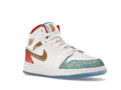 Jordan 1 Mid Sneaker School NC to Chicago (GS)