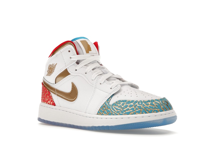 Jordan 1 Mid Sneaker School NC to Chicago (GS)