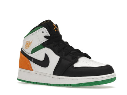 Jordan 1 Mid SE White Laser Orange Lucky Green (GS)
