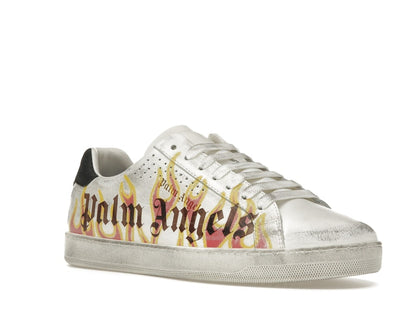Palm Angels Palm One Low-Top Flame Print White Multi