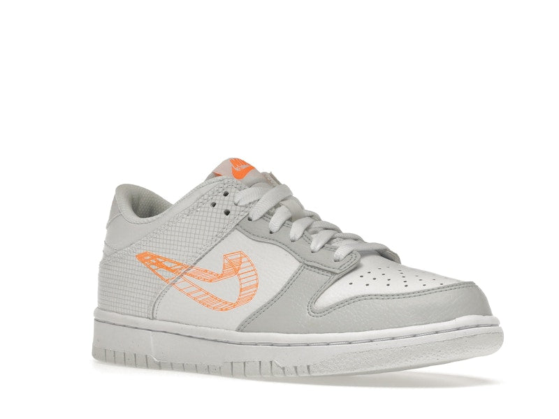 Nike Dunk Low SE 3D Swoosh Pure Platinum Total Orange (GS)