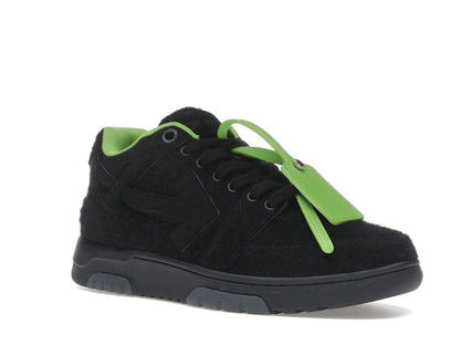 OFF-WHITE Out Of Office "OOO" Low Tops Black Green Wool