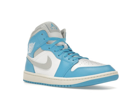 Jordan 1 Mid Dark Powder Blue White Sail Neutral Grey (Women's)