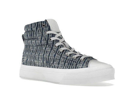 Givenchy City High Top In 4G Denim Blue White