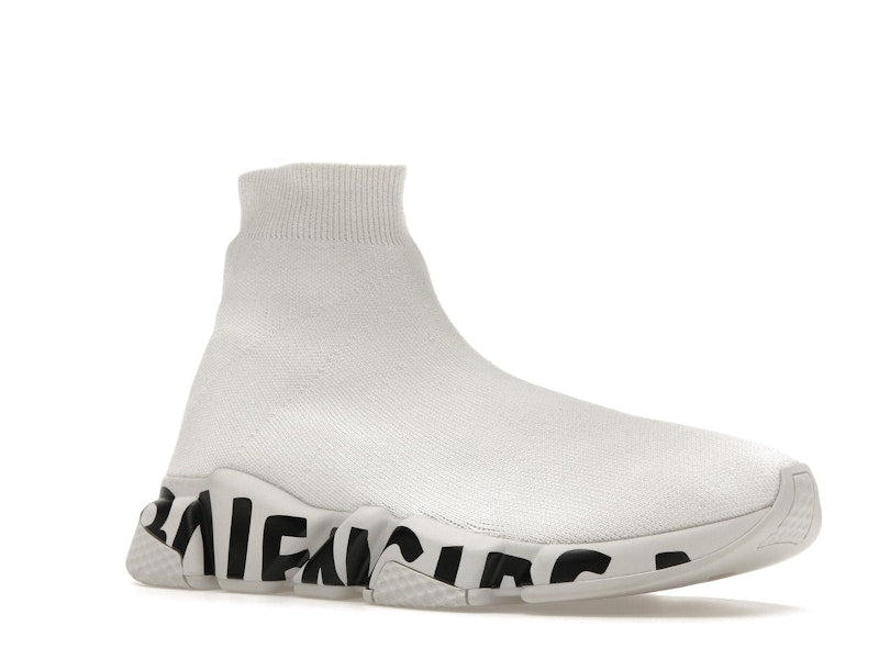 Balenciaga Speed Graffiti Trainers White Black