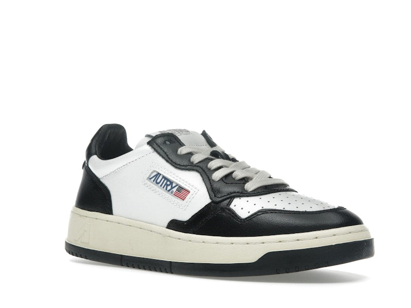 Autry Medalist Leather Low White Black (Women's)