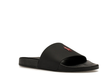 Polo Ralph Lauren Signature Pony Slide Black Red
