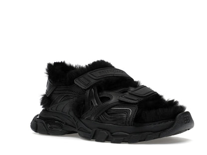 Balenciaga Track Sandal Fake Fur Black (Women's)