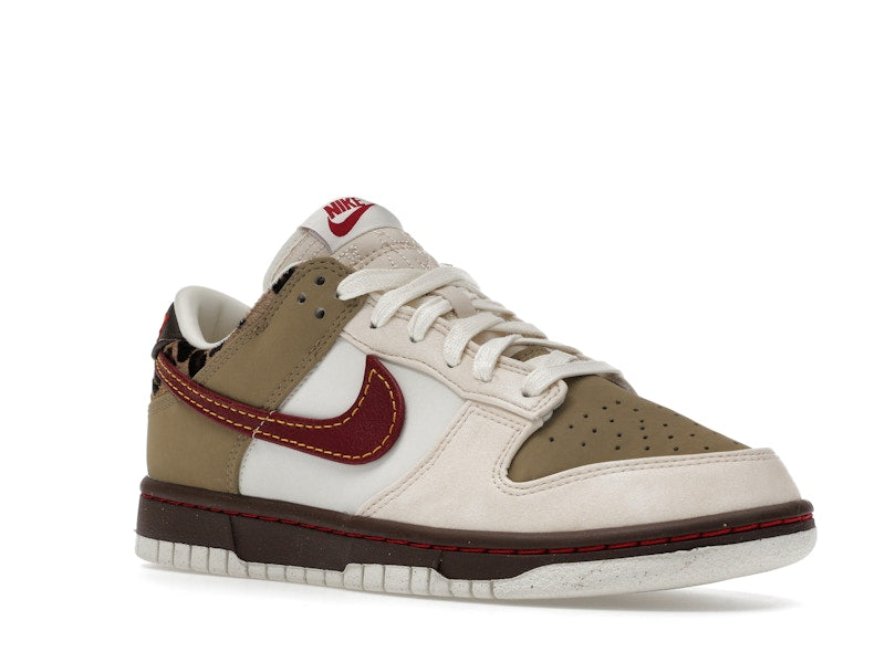 Nike Dunk Low Retro Khaki Team Red Pearl White (Women's)