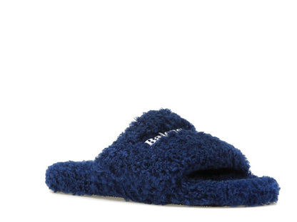 Balenciaga Furry Slide Blue