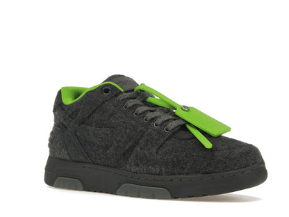 OFF-WHITE Out Of Office "OOO" Low Tops Grey Green Wool