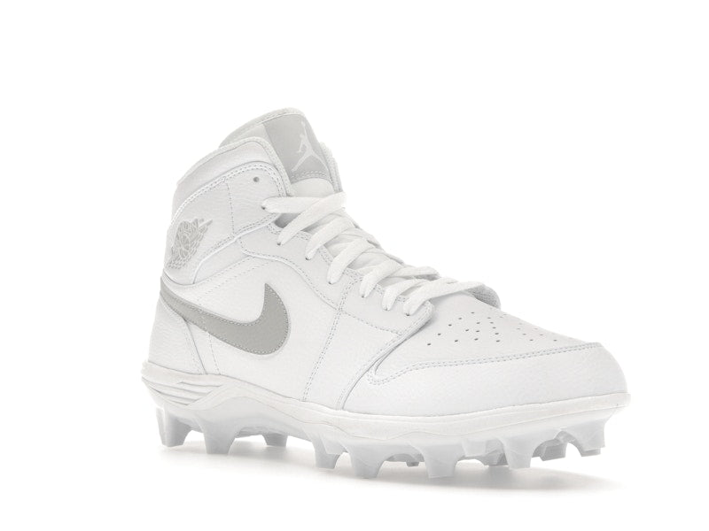 Jordan 1 Mid TD Cleat White Grey Fog