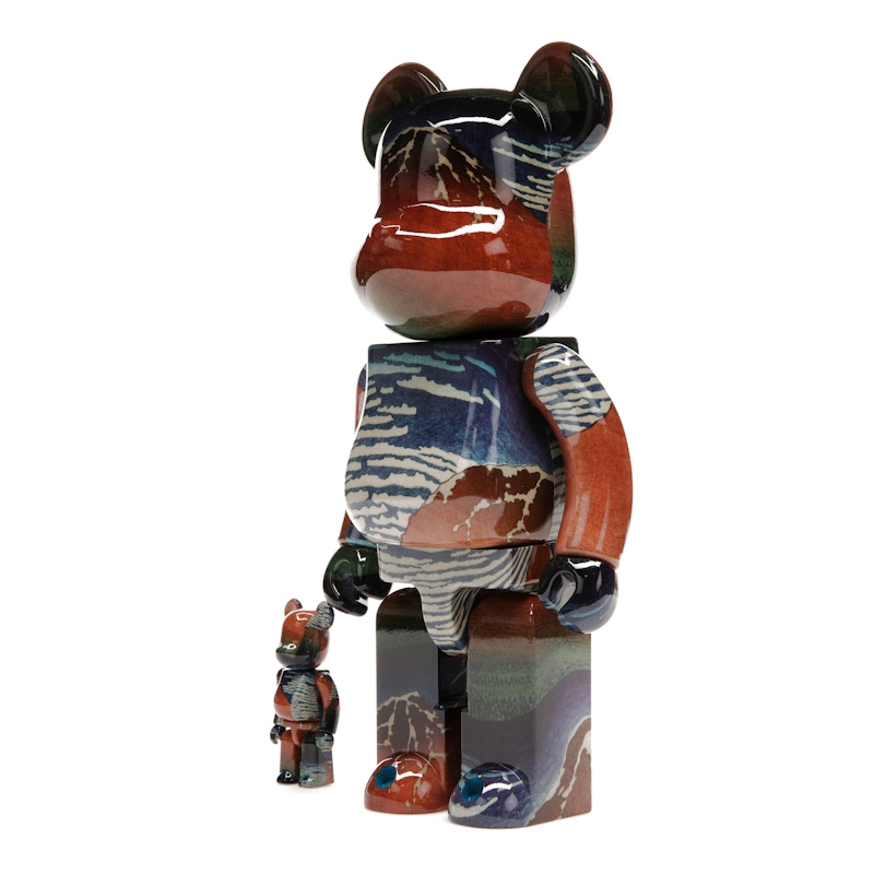 Bearbrick Katsushika Hokusai (Thirty-six Views of Tomitake, Fine Wind, Clear Morning) 100% & 400% Set